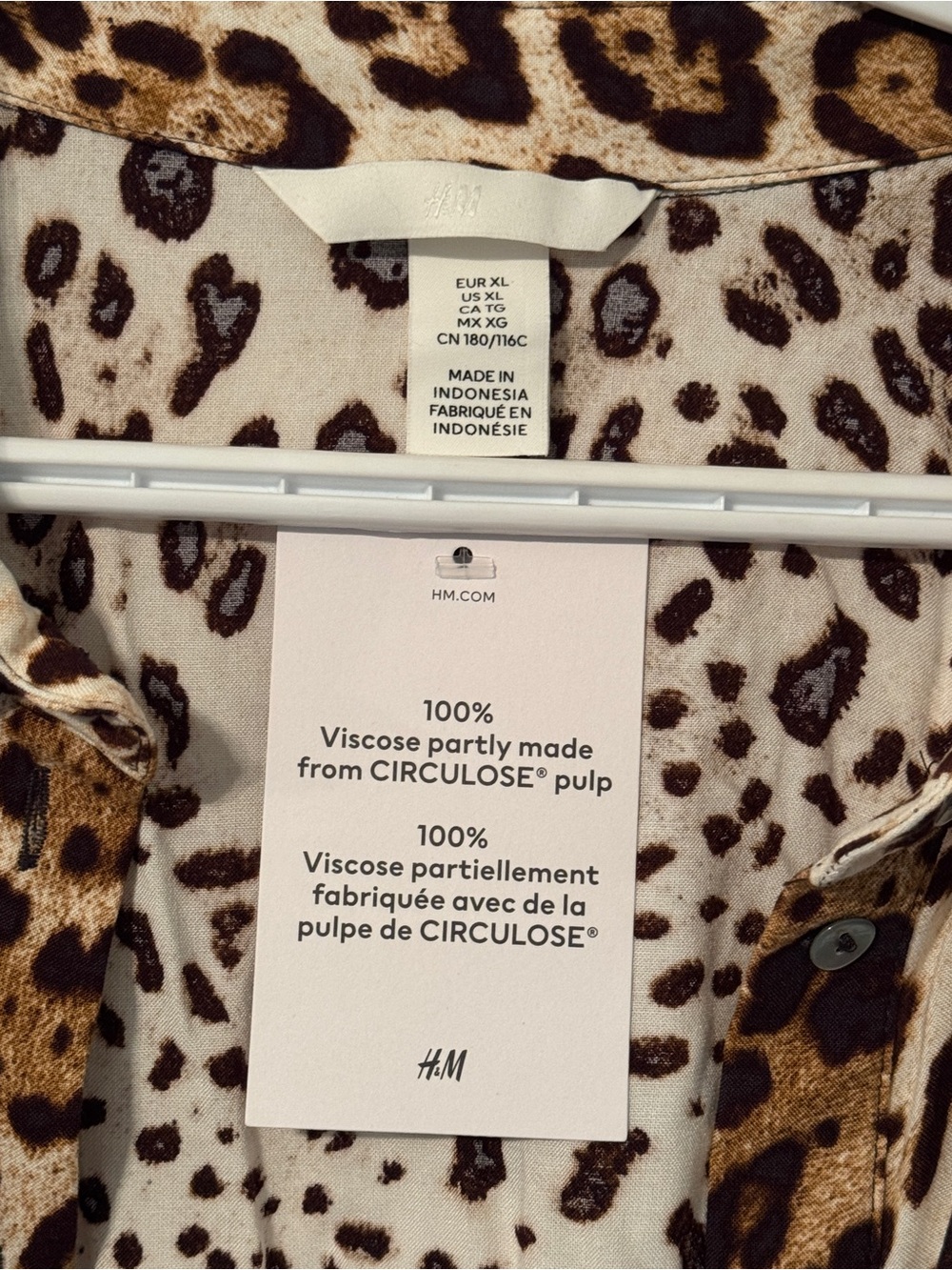 H&M Leopard Print Maxi Dress in Brown and Cream - Picture 2 of 2